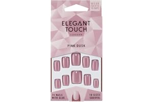 Elegant Touch Colour False Nails - Pink Dusk (Squoval)