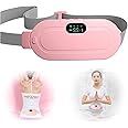 KASTWAVE Portable Cordless Heating Pad, Electric Waist Belt Device, Fast Heating Pad with 3 Heat Levels and 4 Massage Modes, Back or Belly Heating Pad for Women and Girl(Pink)