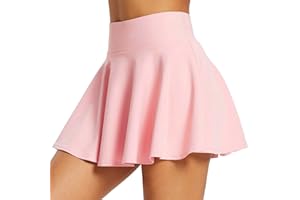 PAIDAXING Women's Tennis Skirts with Shorts Athletic Skorts Golf Skort with Pockets Pleated Sports Skirt Active Skort Mini Skirt for Running Workout Hockey Summer Yoga Workout Activewear Shorts