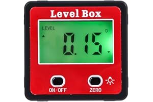 Yinuoday Digitaler LCD Winkelmesser Neigungsmesser Winkelsucher Winkelmessgerät Inklinometer Level Box mit Magnetfuß