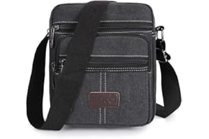 ZAICCI Borsello Uomo Tracolla in Tela, Borsa da Lavoro per Uomo Borsa Messenger Vintage Borsello a Spalla con Multe Tasche