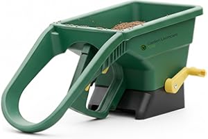 Garden Lawncare Guy Hand Held Spreader - Rotary Spreader for Grass Seed, Fertiliser and Rock Salt - 2 Litre Capacity