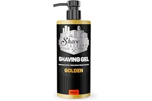 ‎THE SHAVE FACTORY THE SHAVE FACTORY Rasiergel – Golden 1000ml – Ultraglatte Rasur, Feuchtigkeit und Schutz für Männer – Veredeltes Gel für eine Gründliche und Erfrischende Rasur