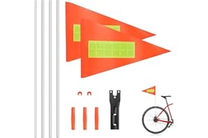 MEIFIYU Bandierina per bicicletta per bambini, 12 pezzi, bandiera per bicicletta, bandiera per bambini, bandiera per bicicletta, bandiera regolabile, bandiera per bambini (colore arancione)