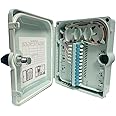 5er Link Technology Fiber Optic Wall Mount Enclosure, LC OS2 with Pigtails, Indoor/Outdoor, Weatherproof, Includes Couplers