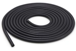 Trimold Backer Rod for Gaps and Joints, Black Rubber Caulk Saver Weather Stripping Concrete Filler Rope (6mm Diameter x 3m Length)