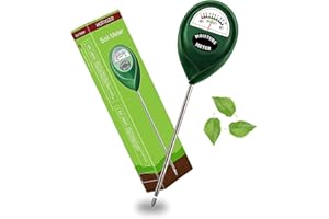 HOMOZE Soil Moisture Sensor Meter, Floor Moisture Meter, Hygromètre pour jardin, ferme, plantes à gazon à l'intérieur et à l'extérieur (pas de batterie nécessaire) (vert)