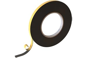 Lumonic 10m EPDM Bande d'étanchéité autocollante 10mm x 1mm I Bande pour fenêtres et portes I Joint de fenêtre porte caoutchouc pour protection contre le froid