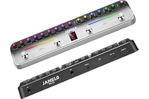 Multi Effects Pedal，JAMELO Guitar Effects Processor with 8 AMP & 8 CAB, Reverb, Delay, Chorus, Gate，Boost，Rechargeable, Bluetooth & Recording，App Control, 40 Editable Presets, IR Import