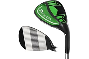 MAZEL Cale de lob de golf 70 degrés 89 cm droitier, coin de sable de visage fraisé CNC, cale picthing