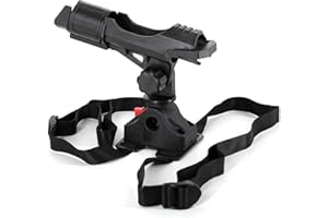 byhsports Fishing Boat Rods Holder with 360 Degree Rotation Mount Bracket, Fishing Rod Rack Holder for Boat Kayaks Canoe, Black