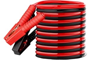 ‎KINGSAID KingSaid 2 x 4m 12mm 16mm² Starthilfekabel 12 Volt/24 Volt 1500 Amp Überbrückungskabel Auto Starterkabel mit 4 vollisolierte Polzangen Starterkabel für Benzin Dieselmotoren PKW LKW