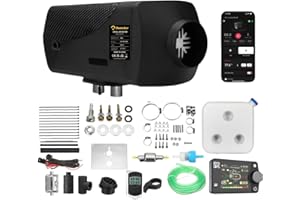 Sunster 12V&24V Car Parking Heater，night Diesel Air Heater, with Bluetooth APP Control and LCD Monitor for Car Trucks Boat Bus RV Motor-Homes and campervan