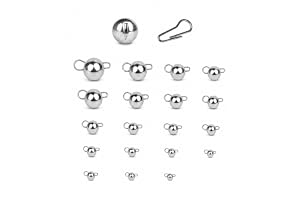 MUUNN 10 st volfram cheburashka vikter, 1-30 g, silver, runda, fiskevikter, bottenfiske, jigging