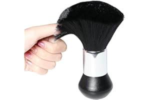 AidShunn Spazzole per il collo del parrucchiere per barbiere Pulizia per parrucchieri Spazzola per capelli Impugnatura in gomma Setole ultra morbide per la casa del salone