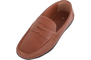 ABSOLUTE FOOTWEAR Childrens Flat Easy Slip On Loafer Style Shoe