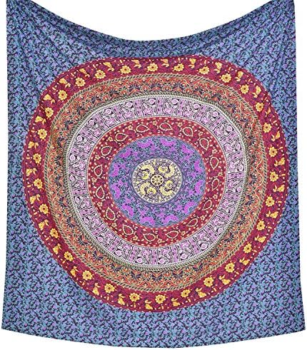 Hippy Mandala Bohemian Tapestery Indian Dorm Decor Psychedelic Tapestry Wall Hanging Ethnic Decorative Tapestry