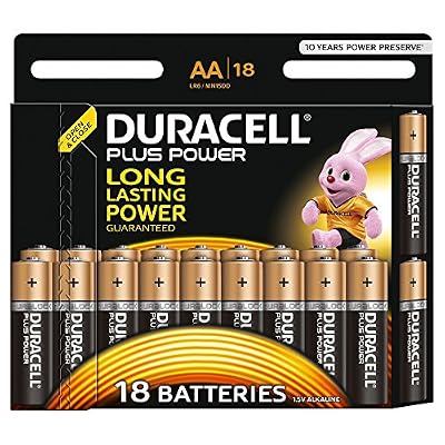 Duracell Plus Power Piles Alcalines type AA, Lot de 18