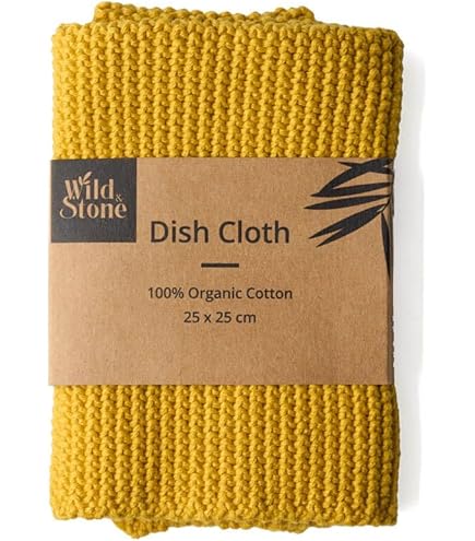 Wild & Stone | Biologisch katoenen vaatdoek | Eco-vriendelijke keukendoek | Biologisch afbreekbare en composteerbare reinigingsdoek | Berry