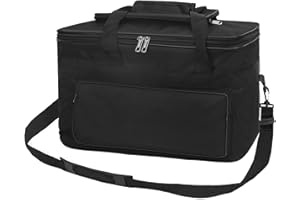 IPENNY Large Art Storage Bag Waterproof Premium Heavy Duty Spacious Carry Tote Bag Drawing Tool Organizer with Handle Shoulder Strap for Palette Paints Brushes Pencil Sketchbook (Black)