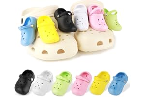Vspek Shoe Charms, Mini Crocs Charms,Lot de 27 Accessoires Chaussures, Funny Shoe Charms for Crocs, Mini Cute littte Crocs Shoe Charms Pack for Clog Shoe Bubble Slides Sandals Decoration (6 Colores)