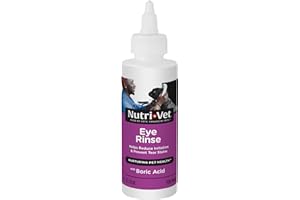Nutri-Vet Eye Rinse Non Irritating Tear Stains Formulated Solution for Dogs 4oz
