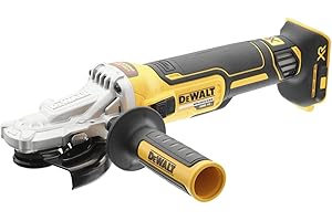 DEWALT Amoladora Angular 18V XR Sin Escobillas 125mm Cabezal Plano, Inalámbrica para Espacios Reducidos, Corte de Metal, Mayor Seguridad y Protección contra Polvo, Solo Cuerpo – DCG405FN-XJ