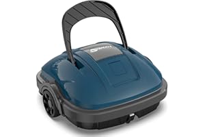 WINNY POOL CLEANER Robot Limpiafondos Piscina Electrico sin Cable para Aspirador de hasta 80m², 100 Mins Estacionamiento Automático, Robot Limpiafondos Piscina con Motores de Doble Tracción Azul