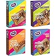 Early Foods - Pack of 4 : Ragi, Jowar, Multigrain & Wheat Rusks | Millet Rusk Sugar Free | No Maida Rusk | Rusks for Kids | Millet Toast Biscuits Rusk 210g x 4