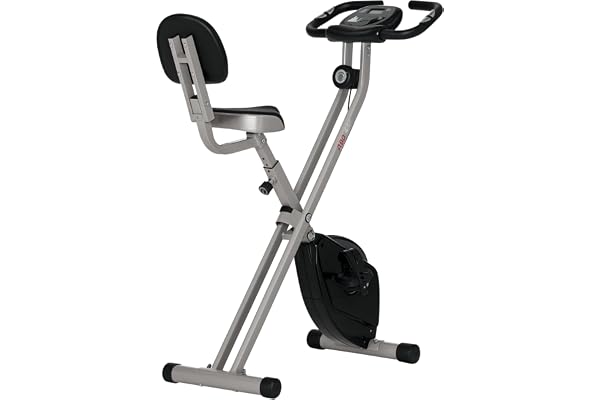 HOMCOM Vélo d'Appartement Pliable Magnétique Cardio-training - Sport Maison avec 8 Niveaux de Résistance et Roulettes - Silencieux Home Trainer avec Capteur de Pouls pour Fitness Homme et Femme