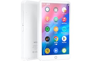 Reproductor MP3 Spotify, MECHEN MP3 Player Bluetooth WLAN, Reproductor MP4 portátil Android con música de Amazon, Deezer, Audible, Compatible con Pantalla táctil de 4 Pulgadas (Blanco)