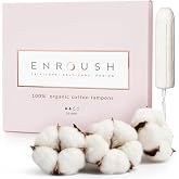 ENROUSH%100 Organik Pamuklu Tampon | Doğada &Ccedil;&ouml;z&uuml;n&uuml;r ve Toksinsiz | Hipoalerjenik - Tahriş ve Alerji Yapmaz | Ultra Emici - Sı