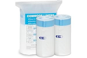 ACWOO Commode Liner, 40 PCS Sacchetti Usa e Getta per WC, Sacchetti Monouso Portatili, Sacchetti Igienici da Campeggio, Facili Sacchetti Igienici a Chiusura per Poltrone per Adulti