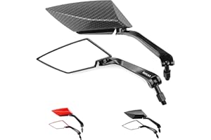 Rétroviseur moto Area1 F1 Sport en carbone (droite + gauche) 2xM10 filetage à droite. Compatible avec Mondial KOCA