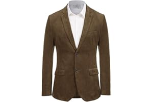 PJ PAUL JONES Blazer en velours côtelé pour homme, coupe ajustée à deux boutons, veste de sport décontractée