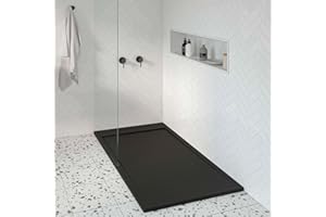 KOES - Receveur de douche en résine modèle AMUR – 90x110 – Noir RAL 9005 - Voir toutes les offres