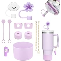 6 Tappi Cannuccia Stanley Cup - Copri Paglia In Silicone A Forma Di Fiore, Antipolvere - Foto 7