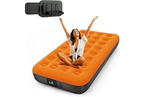 Luxchoice Cama de Aire Camping Colchón Inflable Autoinflable con Bolsa de Viaje Bomba Portátil Recargable para Invitados En El Viajes Camping o en Casa