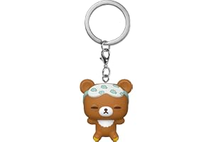 Funko POP! Nyckelkedja: Rilakkuma - Chairoikoguma Sleepy | Officiell gadget – nyckelring med minifigur samlarobjekt för nycklar, ryggsäck och väska – festklänning och present