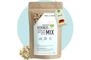 ‎ORGANIC WORKOUT Bio Körner-Mix – Ballaststoffreich, Proteinreich & Vegan | Mit Sonnenblumenkernen, Kürbiskernen & Leinsamen | Knuspriges Topping für Brot, Bowls, Müsli & Salat (1 er, Körner-Mix)