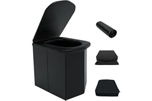 TOONGEEN Portable Camping Toilet for Adults - Collapsible, Lightweight Travel Commode With Seat - Suitable for Fishing, Hiking, Traffic Jams, Festivals