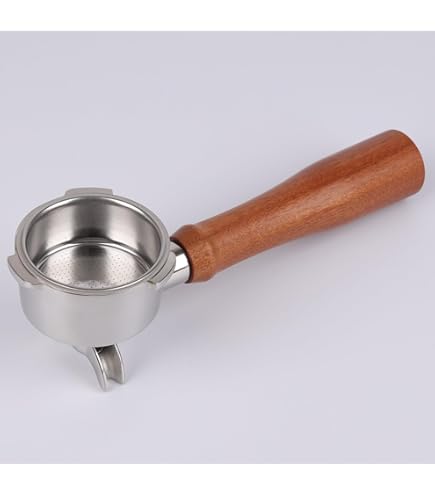 Portafiltro Per Macchina Caffè Cecotec E Casabrews - Doppio Beccuccio, Acciaio Inox E Manico In Legno - Foto 13