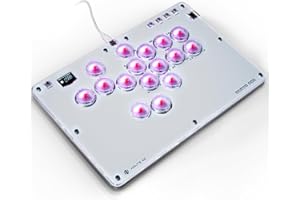 Semaiki Arcade Stick, T16 Arcade Controller with Turbo and Custom RGB, Arcade Fight Stick for Switch/PC/PS4/PS3, Supports Hot-Swap and SOCD (T16)