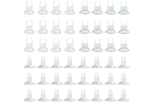 INCONNU None-branded Lot de 48 ventouses pour aquarium - Pinces à ventouse fixes pour tube d'aquarium - Support de tube de pompe à air - Tube d'oxygène fixe