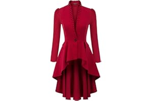 SCARLET DARKNESS Blouson Femme Renaissance Manche Ballon Longue Col en V Soirée Rétro Vintage