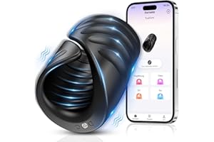 YEWUZER Automatico Masturbador Masculino Vibradorador Hombre Juguetes Sexuales con 9 Vibraciones & Aplicaciones Juguetes Eróticos para Pareja Sexuales Masturbádores Masculino Electrico Entrenador de Pene