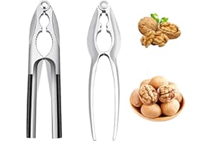 Zehan Zitong Walnussknacker Nussknacker 2-teiliges Set,Multifunktionaler Nuss öffner mit Rutschfestem Griff,Metall Walnussknacker,Nußknacker für alle Arten von Nüssen