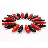 20 Pieces Crocodile Crocodile Clip Tong Crocodile Tip Crocodile Crocodile Clip (Red Black) Large Size