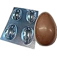 Medium Easter Egg Moulds 4 Cavity Chocolate Mold Plain
