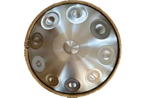 sarospan Tambour à main en acier de qualité supérieure pour adultes 55,9 cm Kurde mineur 440 Hz 10 notes